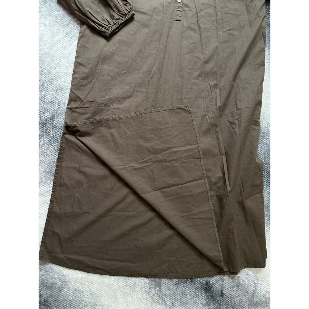 NWT Sundry Raglan Cotton Woven Henley Knee Length Brown Dress Size XL 4 Boho - Picture 7 of 16